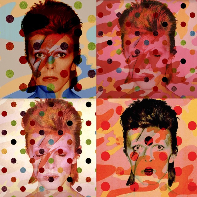 NEW . David Bowie Dots x 4 